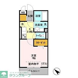 グラン ディーオ 1階1Kの間取り