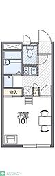 レオパレスチェルシー 1Kの間取図画像