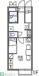 レオパレスナイス　ステイ 1階1Kの間取り