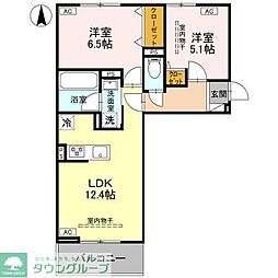 (仮称)前橋市天川原町一丁目PJ　B 3階2LDKの間取り