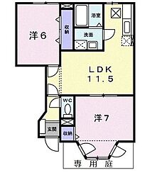 ＮｅｗリファインドＡ 1階2LDKの間取り