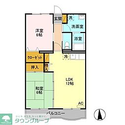 エディフィスKT 2LDKの間取図画像