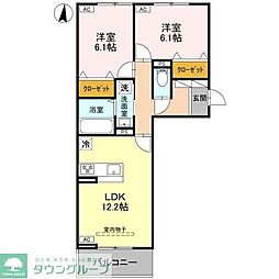 Brezza 2LDKの間取図画像