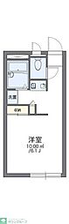 レオパレスマイルド棟高 1Kの間取図画像