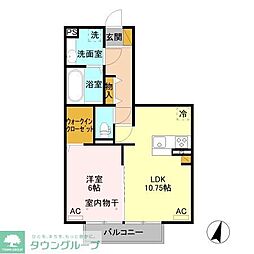コンフォートレジデンスA 1LDKの間取図画像