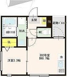 (仮称)高松一丁目(5)A 1DKの間取図画像