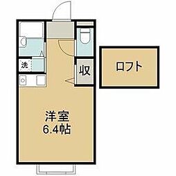 グランロッソ仙台福田町 ワンルームの間取図画像