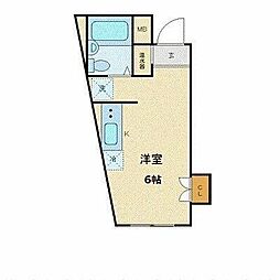 昇龍ビル ワンルームの間取図画像