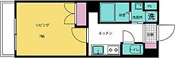 ピュアステージ八幡 1Kの間取図画像