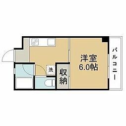 山建 1Kの間取図画像
