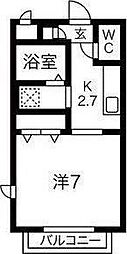ノースエイト柏木 ワンルームの間取図画像