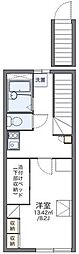 レオパレス安田1 1Kの間取図画像