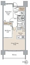 仙台市青葉区堤通雨宮町マンション 2LDKの間取図画像