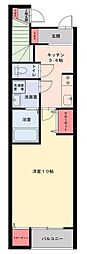 アビタシオン米ヶ袋 1SKの間取図画像