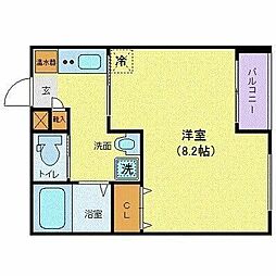グラン・ドミール仙台駅東 ワンルームの間取図画像