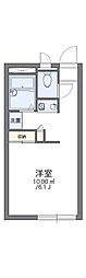 レオパレスアムール 1Kの間取図画像