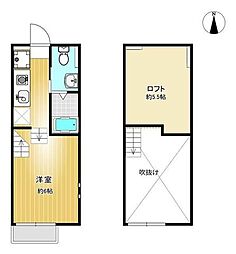 アールアイ旭ヶ丘 1Kの間取図画像