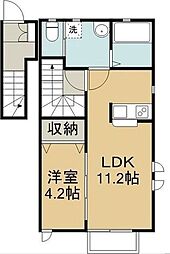 フルラージュニナ 1LDKの間取図画像