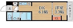 仙台市泉区市名坂字町アパート 1DKの間取図画像