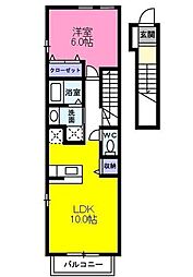 サンホライズンガーデン 1LDKの間取図画像