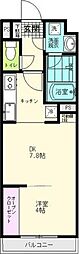 THEIOTHaranomachiα 1DKの間取図画像