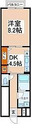 Earth北山 1DKの間取図画像
