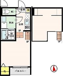 TINO長町 1Kの間取図画像