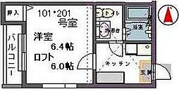 MYLIFE2 1Kの間取図画像