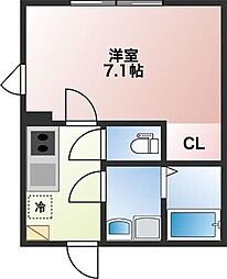 アパート 1Kの間取図画像