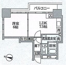 ディオヒルズ二日町 1LDKの間取図画像