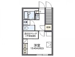 レオパレス西部 1Kの間取図画像