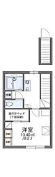レオパレス西部 1Kの間取図画像