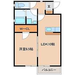 仮）白萩町新築アパート 3階1LDKの間取り