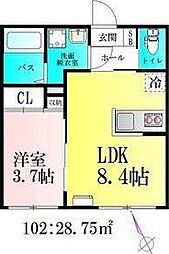 Frost 1LDKの間取図画像