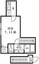 メゾン・ド・リーヴ 1Kの間取図画像
