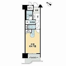 ライオンズマンション一番町 6階ワンルームの間取り