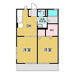 メープル・リーフ 2DKの間取図画像