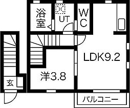 ソレイユヒナ3 1LDKの間取図画像