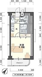 ティンクホーム 1Kの間取図画像