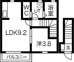 ソレイユヒナ3 1LDKの間取図画像