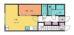 アスト五十人町 1LDKの間取図画像