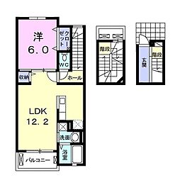 アイラビスタ3 1LDKの間取図画像