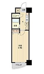 Ｌａ　Ｄｏｕｃｅｕｒ宮町 5階1Kの間取り