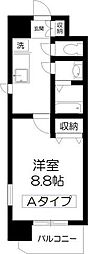 アーバンフラッツ長町 1Kの間取図画像
