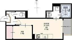 REGALEST S台原 1LDKの間取図画像