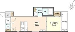 メゾン・ヴェルテ南光台 1LDKの間取図画像
