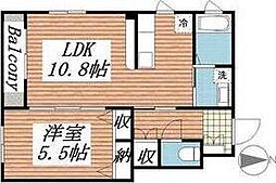 ラフターホーム 1LDKの間取図画像