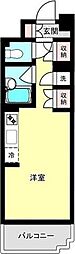 グランカーサ仙台五橋 ワンルームの間取図画像