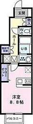 FJ小田原 ワンルームの間取図画像