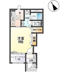 Planete・YSK(プラネート・YSK) 1階1Kの間取り